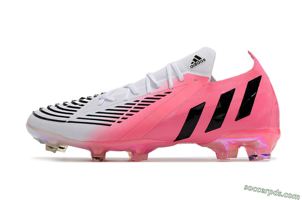 Adidas Predator Edge.1 FG Low-Tops Football Boots - White/Pink/Black 2