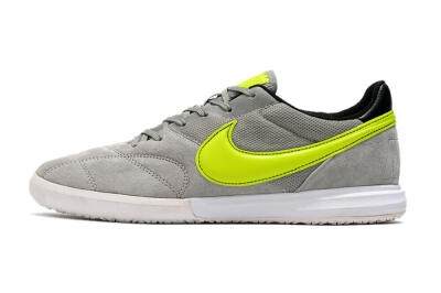 Nike Premier 2 Sala IC Low-Tops Football Shoes - Grey/Green/Black