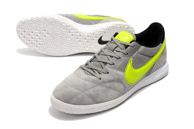 Nike Premier 2 Sala IC Low-Tops Football Shoes - Grey/Green/Black