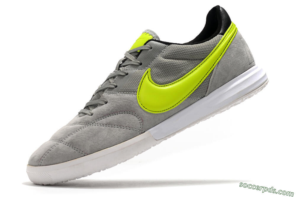 Nike Premier 2 Sala IC Low-Tops Football Shoes - Grey/Green/Black 5
