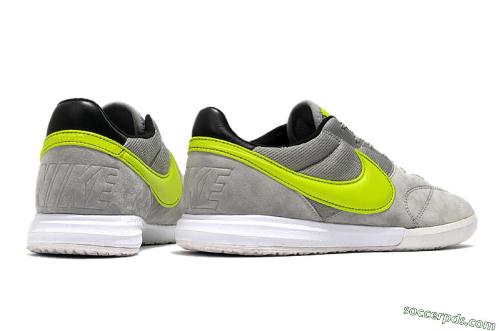 Nike Premier 2 Sala IC Low-Tops Football Shoes - Grey/Green/Black 6