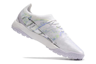Puma Ultra Ultimate TF Low-Tops Football Shoes - White/Blue/Green