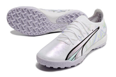 Puma Ultra Ultimate TF Low-Tops Football Shoes - White/Blue/Green