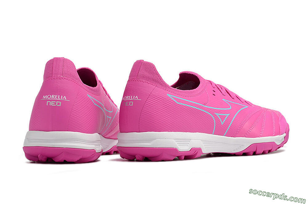 Mizuno Morelia Neo Sala β Japan TF Low-Tops Football Shoes - Pink/Blue 6