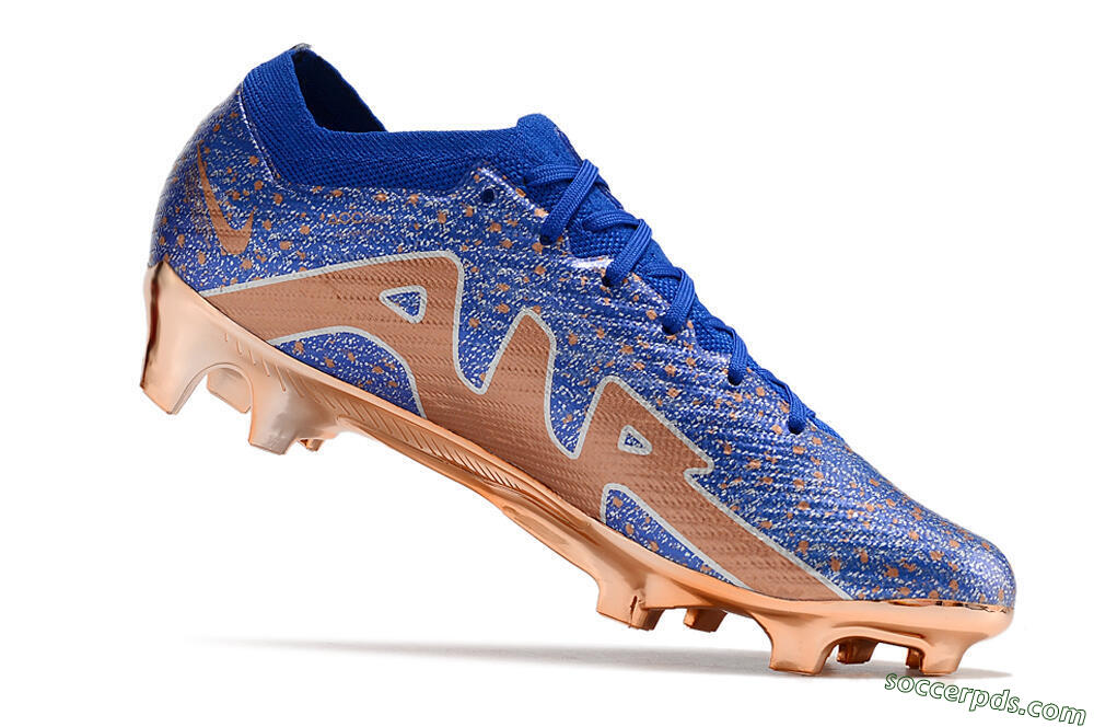 Nike Air Zoom Mercurial Vapor 15 Elite FG Low-Tops Football Boots - Blue/Gold/Silver 4