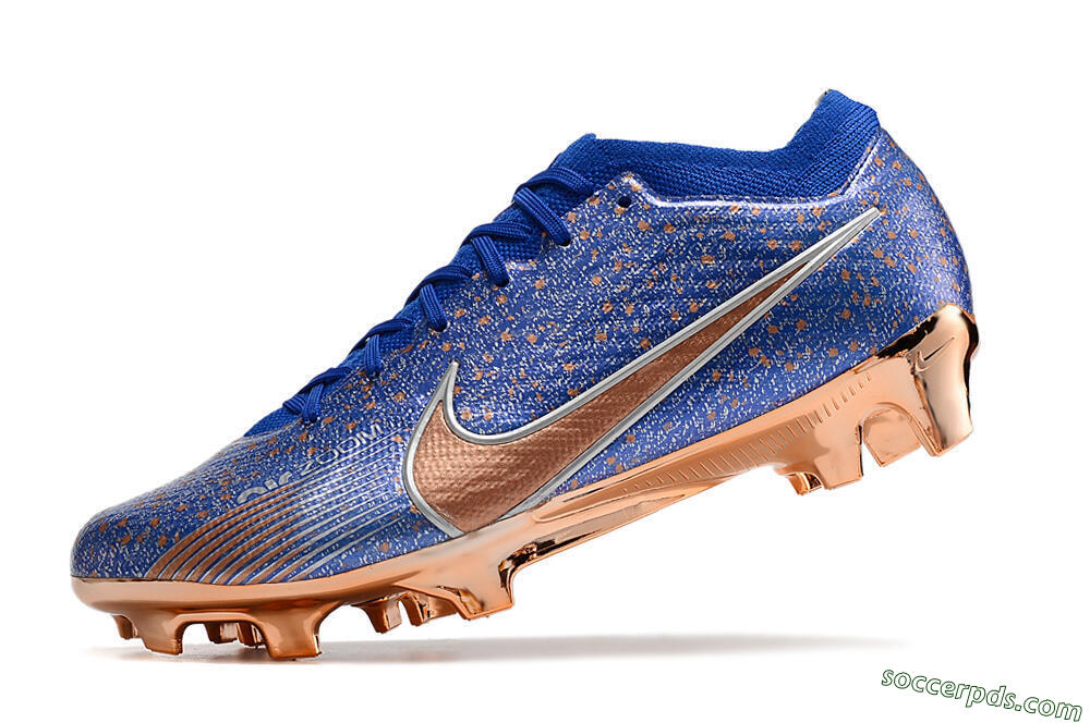 Nike Air Zoom Mercurial Vapor 15 Elite FG Low-Tops Football Boots - Blue/Gold/Silver 5