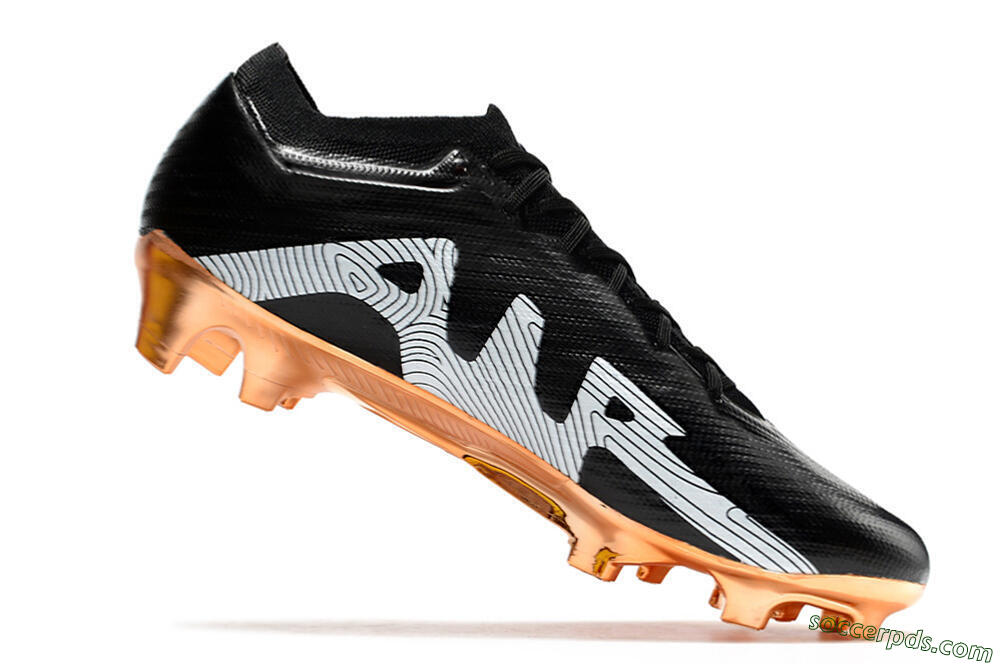 Nike Air Zoom Mercurial Vapor 15 Elite FG Low-Tops Football Boots - Black/Gold 4