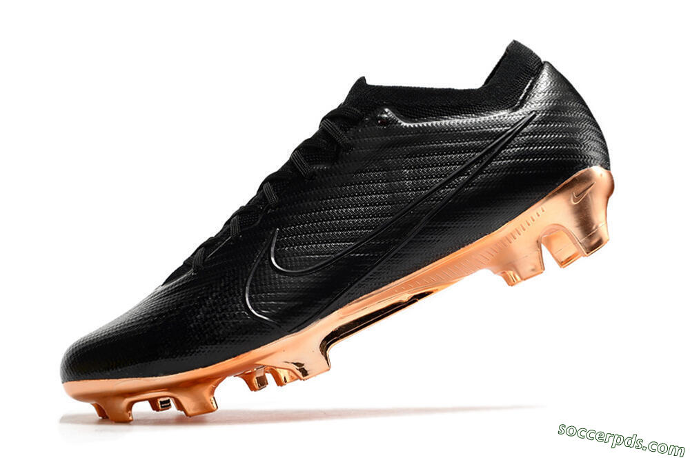 Nike Air Zoom Mercurial Vapor 15 Elite FG Low-Tops Football Boots - Black/Gold 5