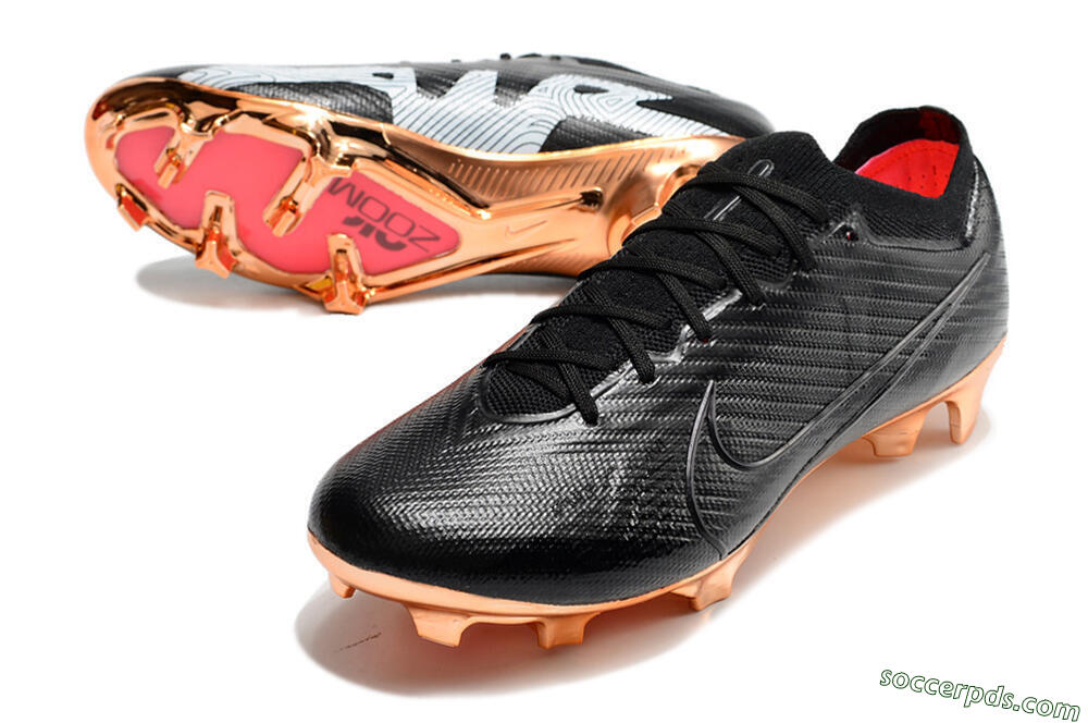 Nike Air Zoom Mercurial Vapor 15 Elite FG Low-Tops Football Boots - Black/Gold 3