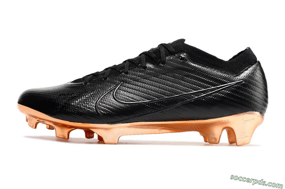Nike Air Zoom Mercurial Vapor 15 Elite FG Low-Tops Football Boots - Black/Gold 2