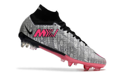 Nike Air Zoom Mercurial Superfly 9 Elite SG High-Tops Football Boots - Silver/Black/Pink