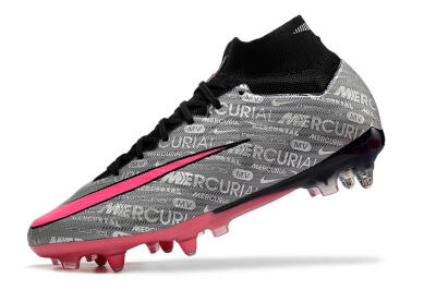 Nike Air Zoom Mercurial Superfly 9 Elite SG High-Tops Football Boots - Silver/Black/Pink