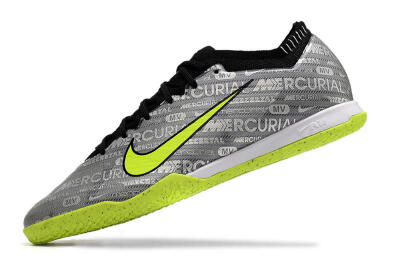 Nike Air Zoom Mercurial Vapor 15 Elite IC Low-Tops Football Shoes - Silver/Green/Black