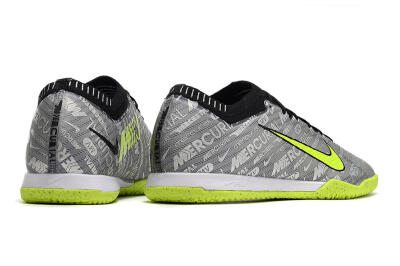 Nike Air Zoom Mercurial Vapor 15 Elite IC Low-Tops Football Shoes - Silver/Green/Black