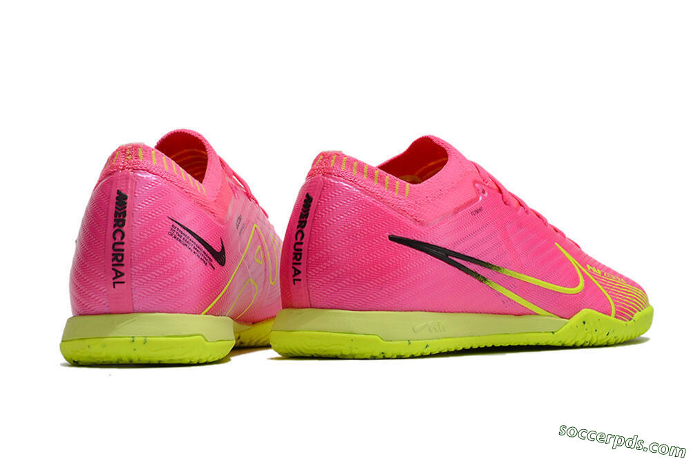 Nike Air Zoom Mercurial Vapor 15 Elite IC Low-Tops Football Shoes - Pink/Green/Black 6
