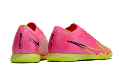 Nike Air Zoom Mercurial Vapor 15 Elite IC Low-Tops Football Shoes - Pink/Green/Black
