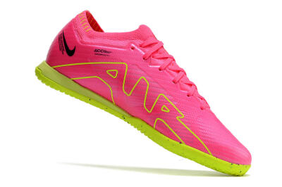 Nike Air Zoom Mercurial Vapor 15 Elite IC Low-Tops Football Shoes - Pink/Green/Black