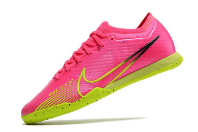 Nike Air Zoom Mercurial Vapor 15 Elite IC Low-Tops Football Shoes - Pink/Green/Black