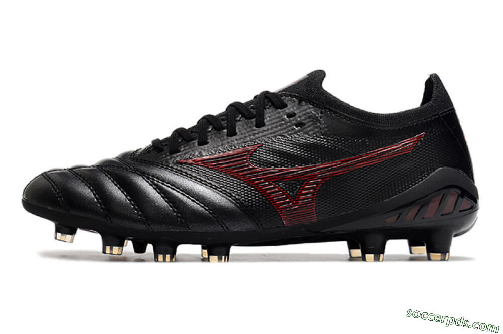Mizuno Morelia Neo 3 Japan FG Low-Tops Football Boots - Black/Red 2