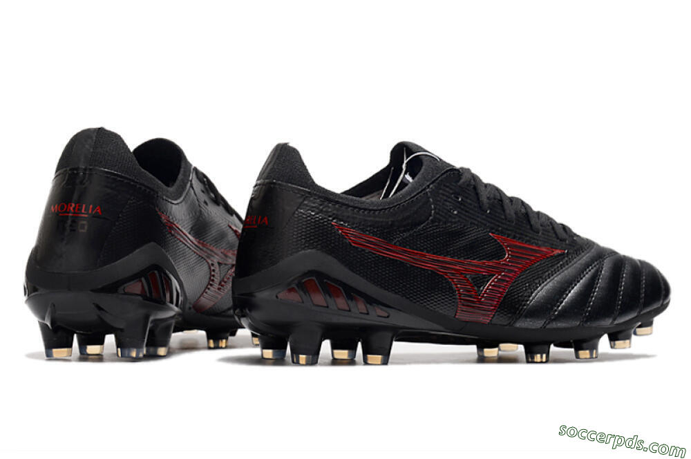 Mizuno Morelia Neo 3 Japan FG Low-Tops Football Boots - Black/Red 6