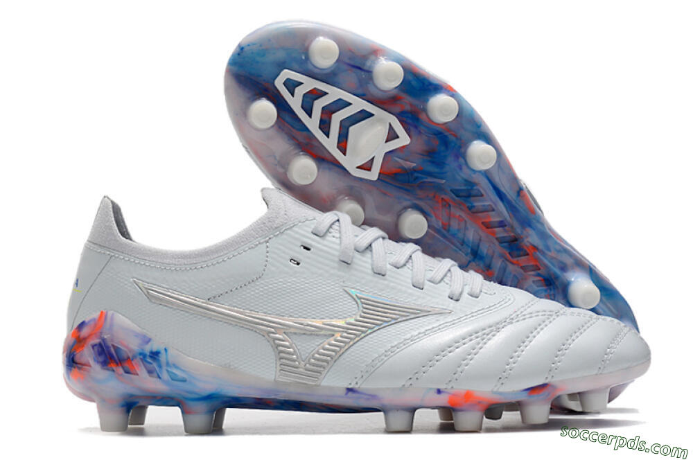 Mizuno Morelia Neo 3 Japan FG Low-Tops Football Boots - White/Blue 1