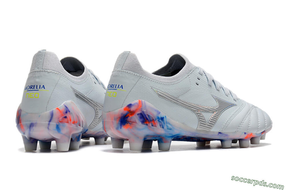 Mizuno Morelia Neo 3 Japan FG Low-Tops Football Boots - White/Blue 5