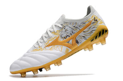 Mizuno Morelia Neo 3 Japan FG Low-Tops Football Boots - White/Black/Gold