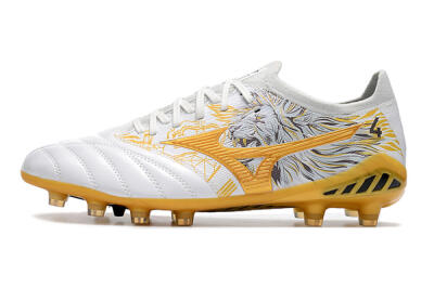 Mizuno Morelia Neo 3 Japan FG Low-Tops Football Boots - White/Black/Gold
