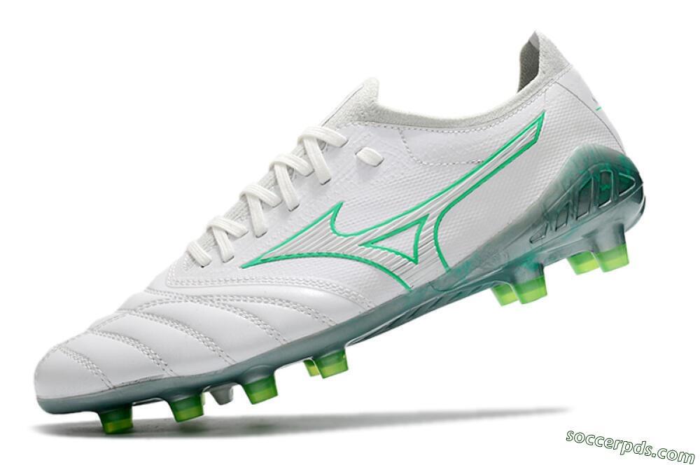 Mizuno Morelia Neo 3 Japan FG Low-Tops Football Boots - White/Green 4