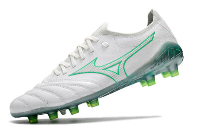Mizuno Morelia Neo 3 Japan FG Low-Tops Football Boots - White/Green