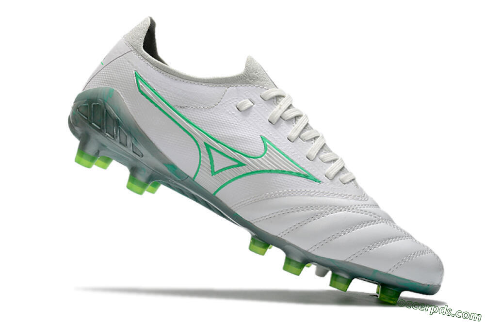 Mizuno Morelia Neo 3 Japan FG Low-Tops Football Boots - White/Green 5