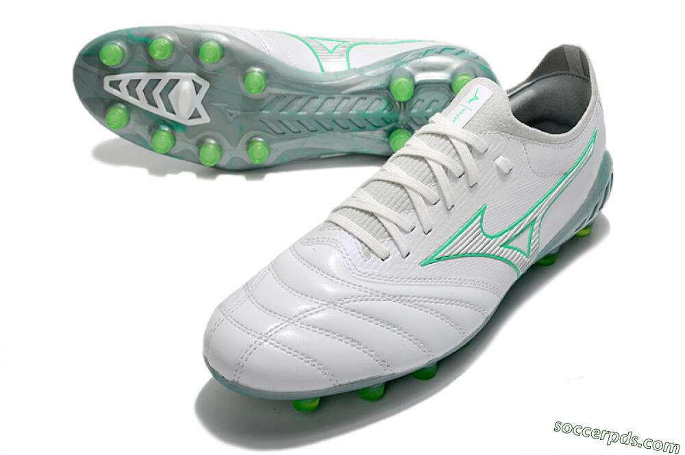 Mizuno Morelia Neo 3 Japan FG Low-Tops Football Boots - White/Green 3
