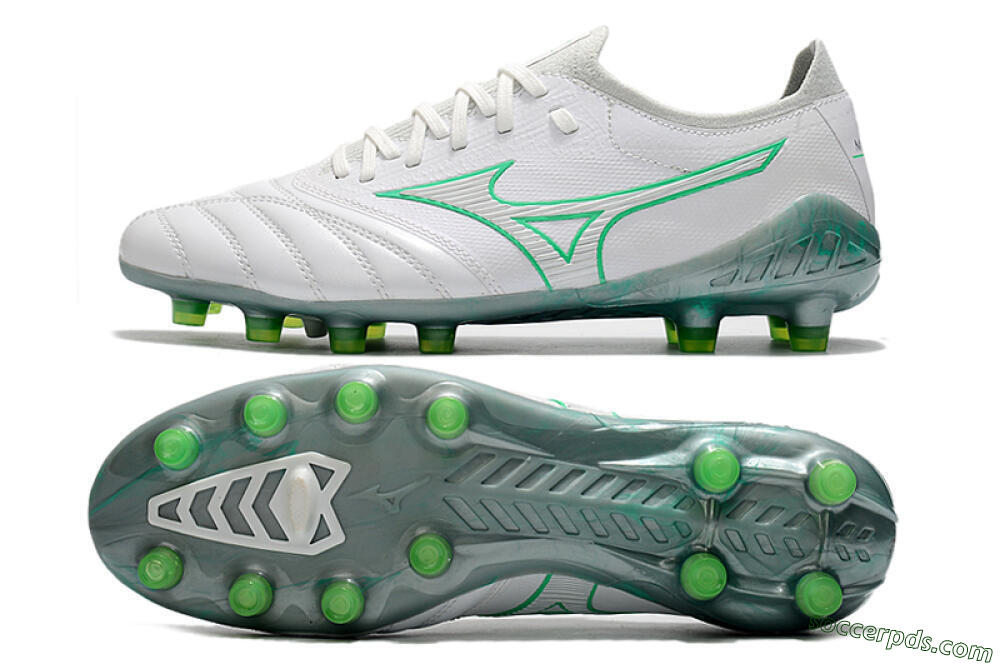 Mizuno Morelia Neo 3 Japan FG Low-Tops Football Boots - White/Green 0