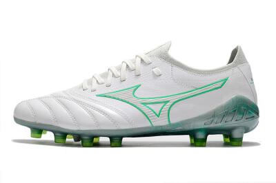 Mizuno Morelia Neo 3 Japan FG Low-Tops Football Boots - White/Green