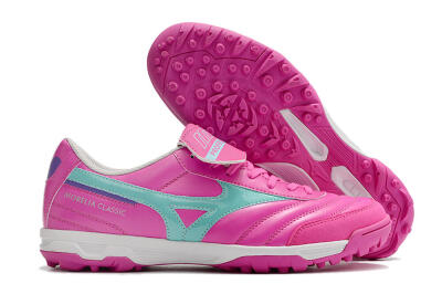 Mizuno Morelia Sala Classic TF Low-Tops Football Shoes - Pink/Blue