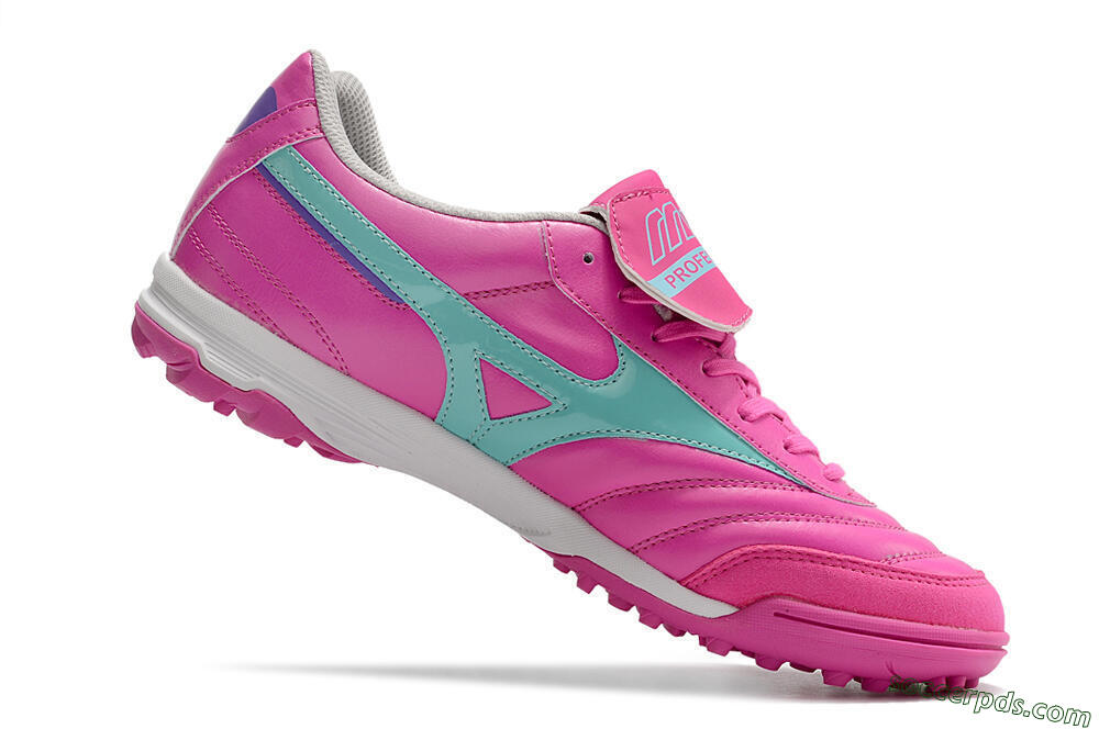 Mizuno Morelia Sala Classic TF Low-Tops Football Shoes - Pink/Blue 4
