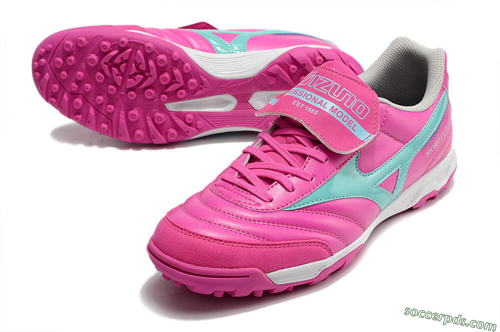 Mizuno Morelia Sala Classic TF Low-Tops Football Shoes - Pink/Blue 3