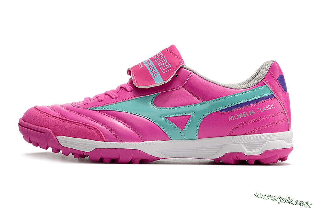 Mizuno Morelia Sala Classic TF Low-Tops Football Shoes - Pink/Blue 2
