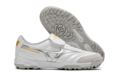 Mizuno Morelia Sala Classic TF Low-Tops Football Shoes - White/Silver