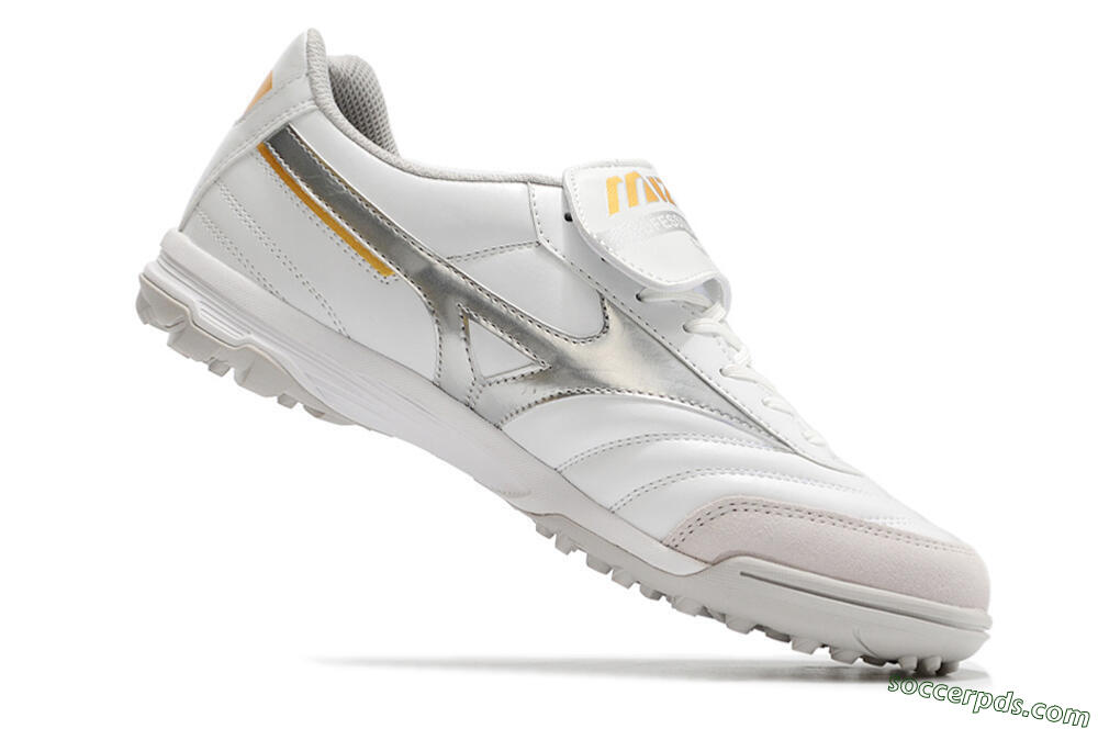 Mizuno Morelia Sala Classic TF Low-Tops Football Shoes - White/Silver 4