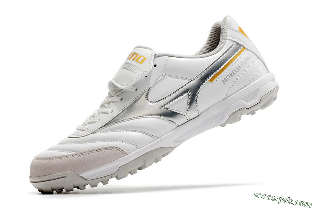 Mizuno Morelia Sala Classic TF Low-Tops Football Shoes - White/Silver 5