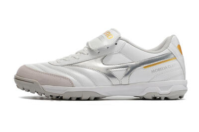 Mizuno Morelia Sala Classic TF Low-Tops Football Shoes - White/Silver