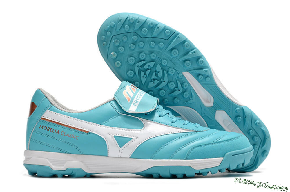 Mizuno Morelia Sala Classic TF Low-Tops Football Shoes - Blue/White 1
