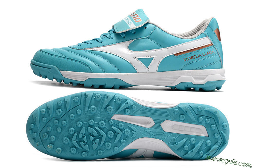 Mizuno Morelia Sala Classic TF Low-Tops Football Shoes - Blue/White 0