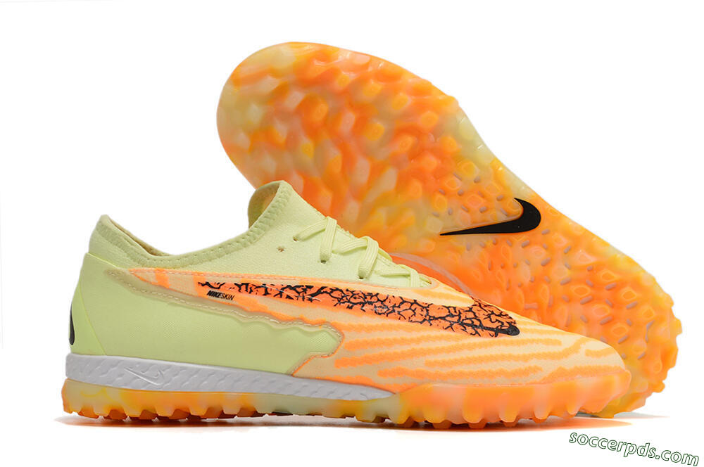 Nike React Phantom GX Pro TF Low-Tops Football Shoes - Orange/Green 1