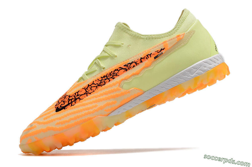 Nike React Phantom GX Pro TF Low-Tops Football Shoes - Orange/Green 5