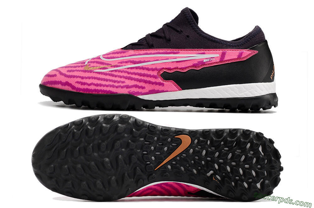 Nike React Phantom GX Pro TF Low-Tops Football Shoes - Pink/White/Black 0