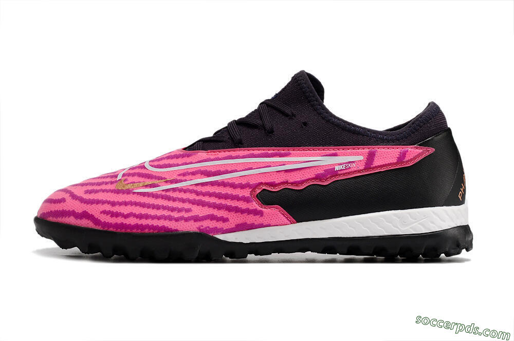 Nike React Phantom GX Pro TF Low-Tops Football Shoes - Pink/White/Black 2