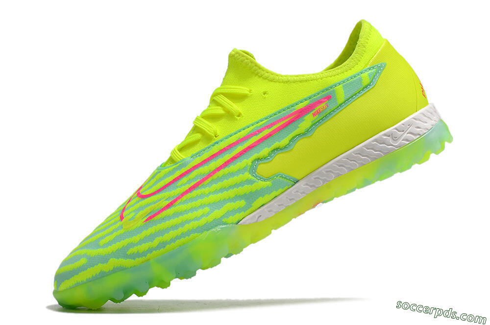 Nike React Phantom GX Pro TF Low-Tops Football Shoes - Green/Pink 5
