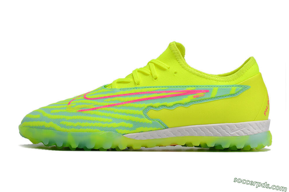 Nike React Phantom GX Pro TF Low-Tops Football Shoes - Green/Pink 2